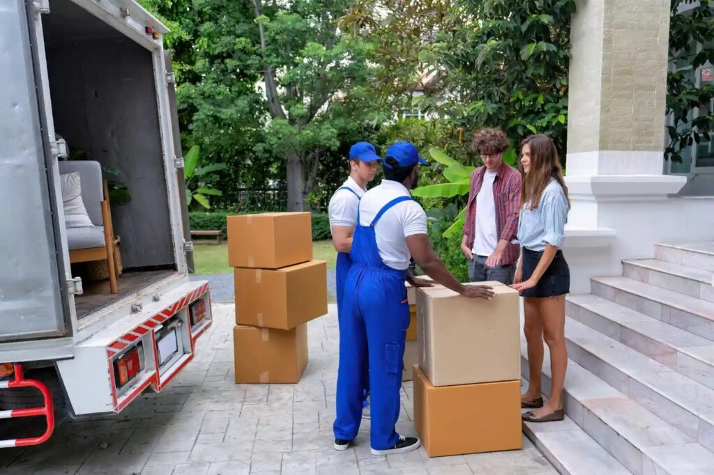 Best Movers Melbourne team securing items in the moving truck.